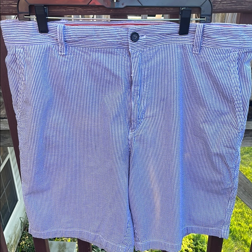 Izod Blue and White Striped Men's Shorts, Excellent condition